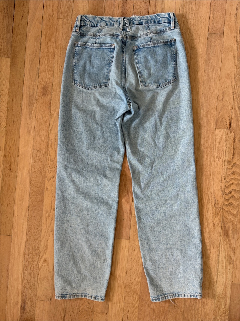 Good American Light Blue High-Rise Straight Jeans